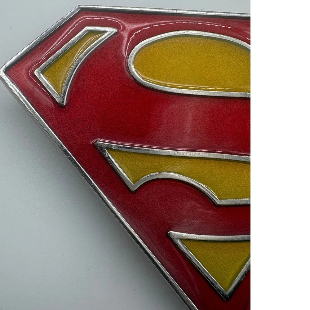 DC Comics Superman Shield Belt Buckle 2011 Superhero‎ Logo Metal Red Yellow EX